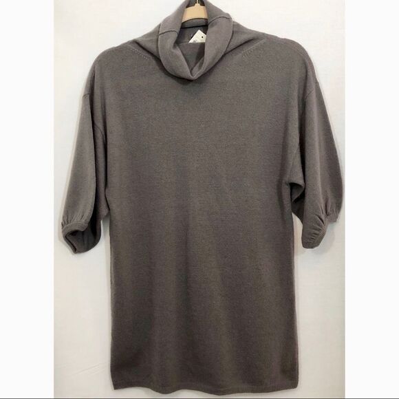 Ann Taylor NWT cowl/turtleneck gray sweater, Small - Picture 1 of 7